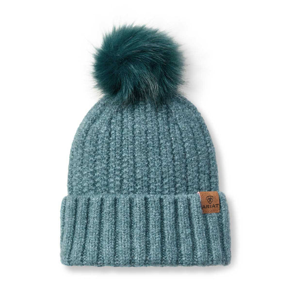 Ariat Chilton Ladies Beanie with Pom - Slate